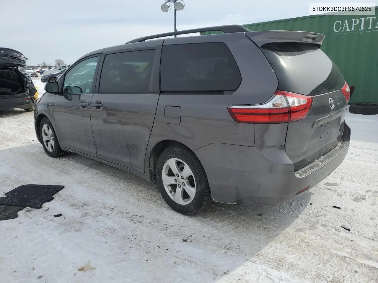 2015 Toyota Sienna Le VIN: 5TDKK3DC3FS670625 Lot: 45717165