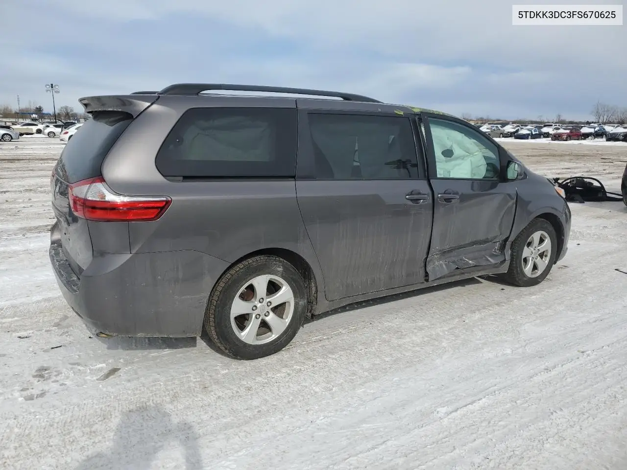 2015 Toyota Sienna Le VIN: 5TDKK3DC3FS670625 Lot: 45717165