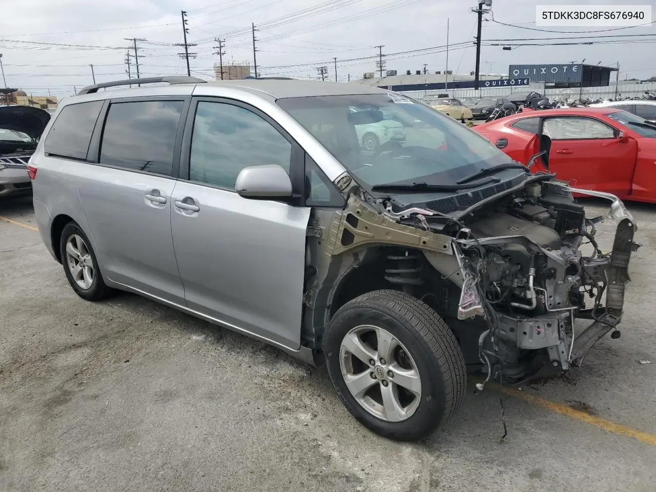 2015 Toyota Sienna Le VIN: 5TDKK3DC8FS676940 Lot: 56007555