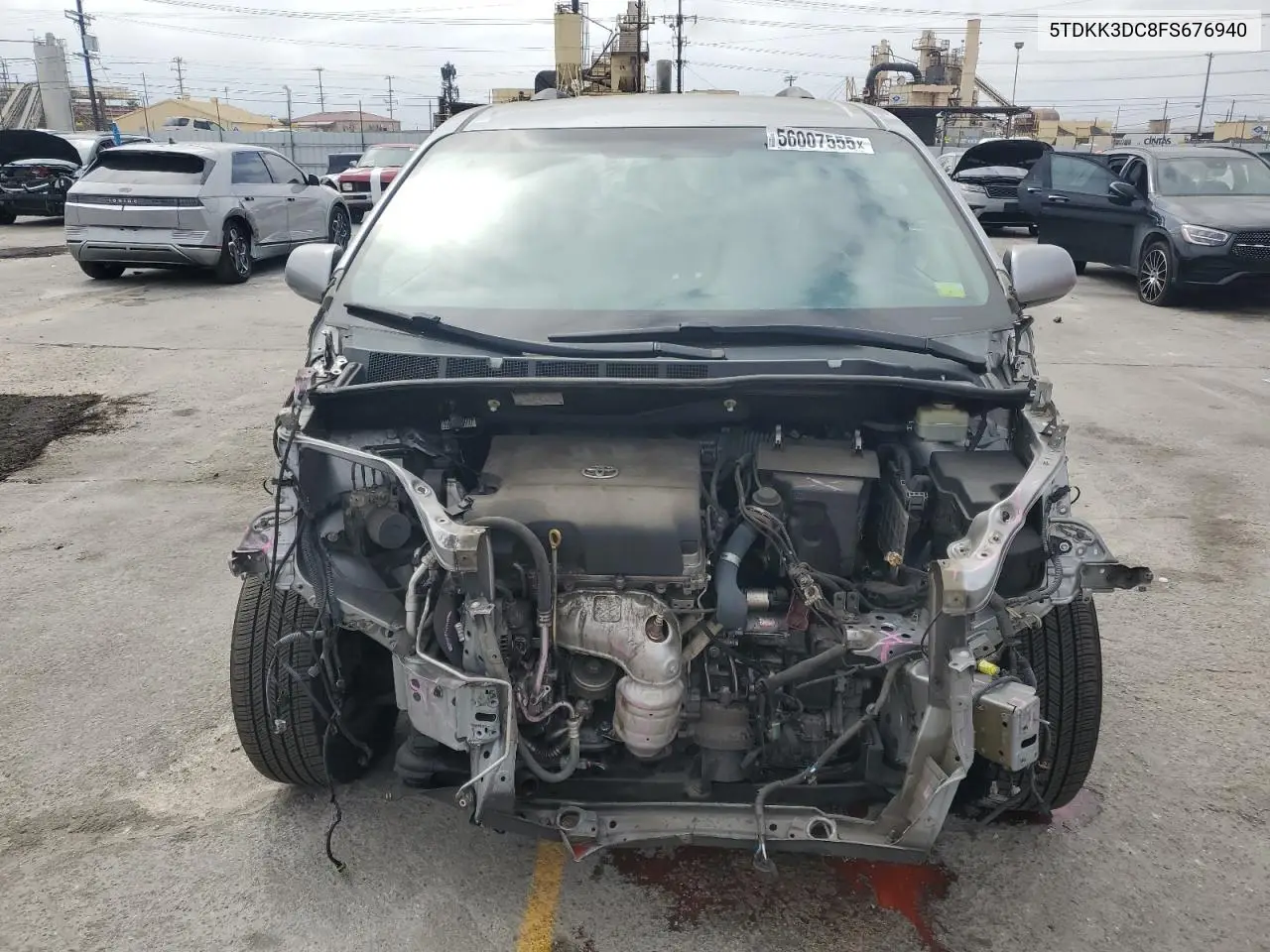 2015 Toyota Sienna Le VIN: 5TDKK3DC8FS676940 Lot: 56007555