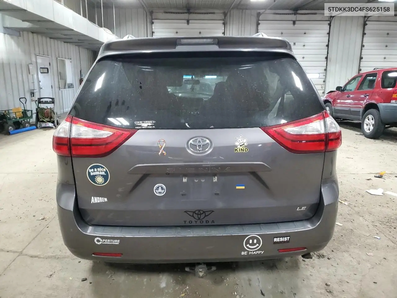 2015 Toyota Sienna Le VIN: 5TDKK3DC4FS625158 Lot: 56126435
