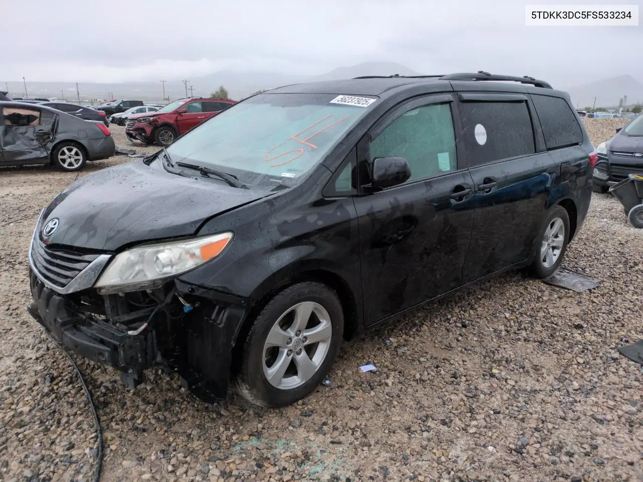 2015 Toyota Sienna Le VIN: 5TDKK3DC5FS533234 Lot: 56237925