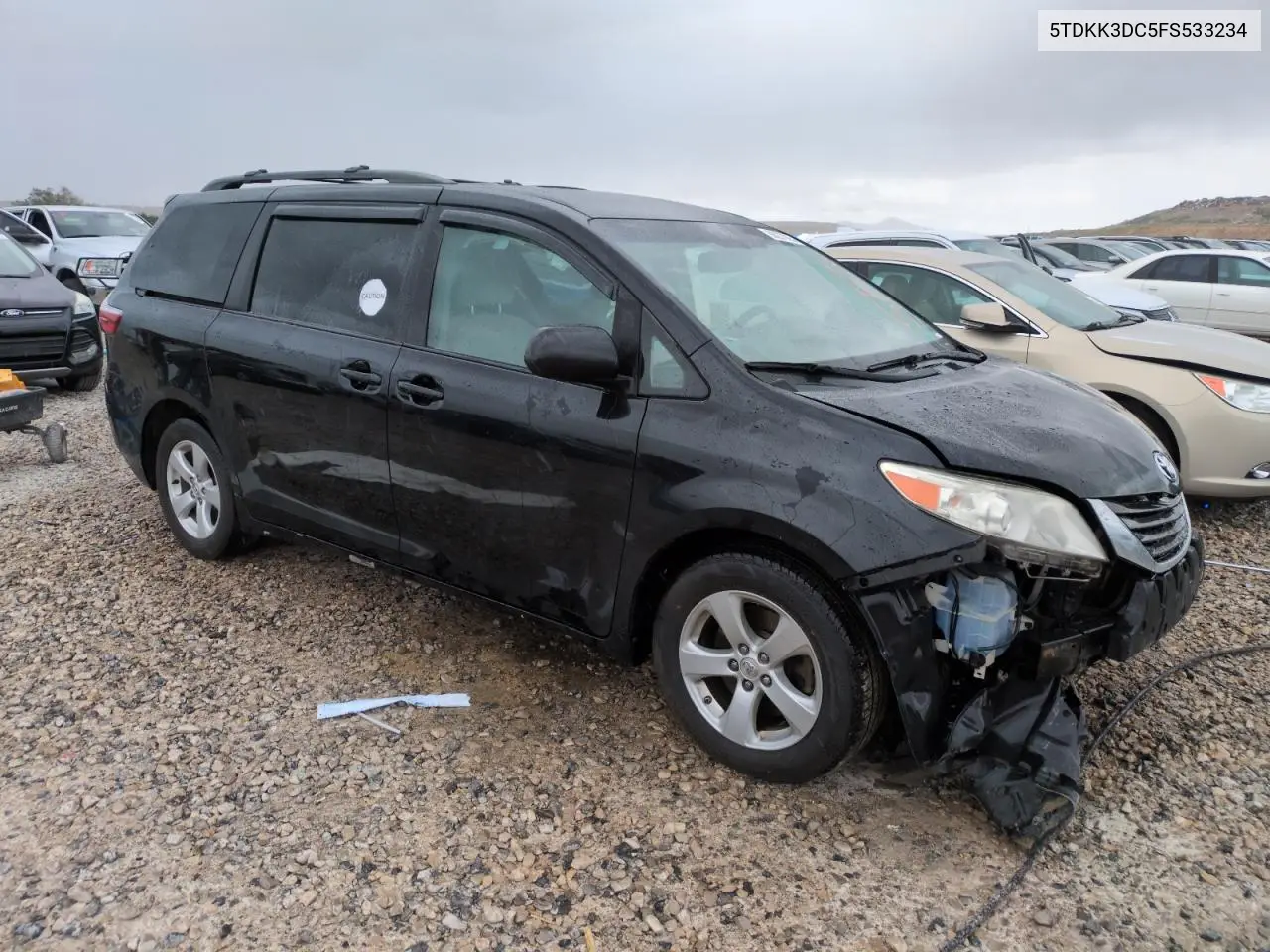 2015 Toyota Sienna Le VIN: 5TDKK3DC5FS533234 Lot: 56237925