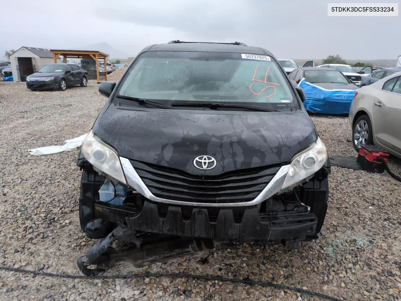 2015 Toyota Sienna Le VIN: 5TDKK3DC5FS533234 Lot: 56237925