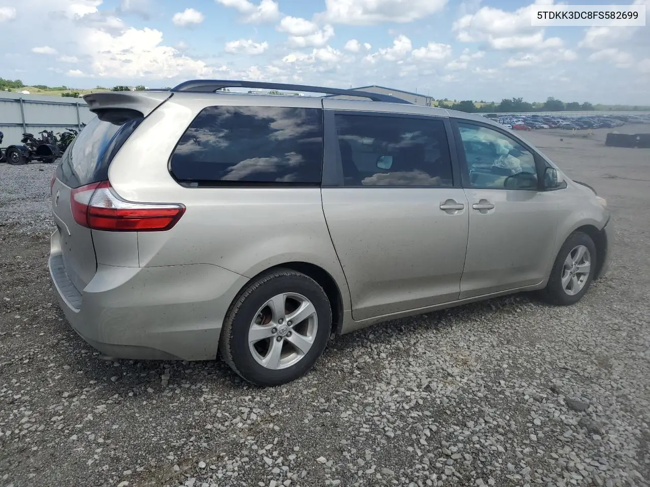 2015 Toyota Sienna Le VIN: 5TDKK3DC8FS582699 Lot: 56682415