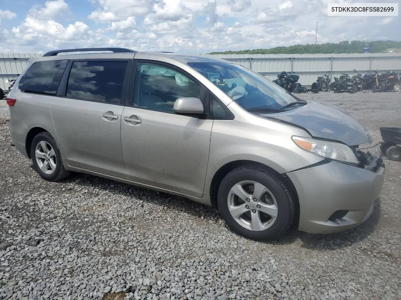 2015 Toyota Sienna Le VIN: 5TDKK3DC8FS582699 Lot: 56682415