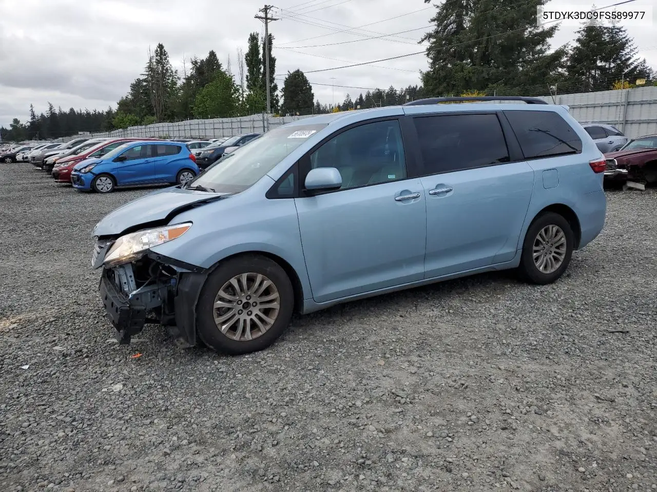 2015 Toyota Sienna Xle VIN: 5TDYK3DC9FS589977 Lot: 56705975