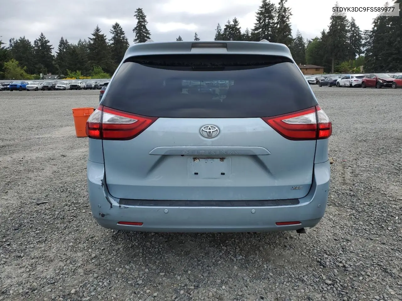 2015 Toyota Sienna Xle VIN: 5TDYK3DC9FS589977 Lot: 56705975