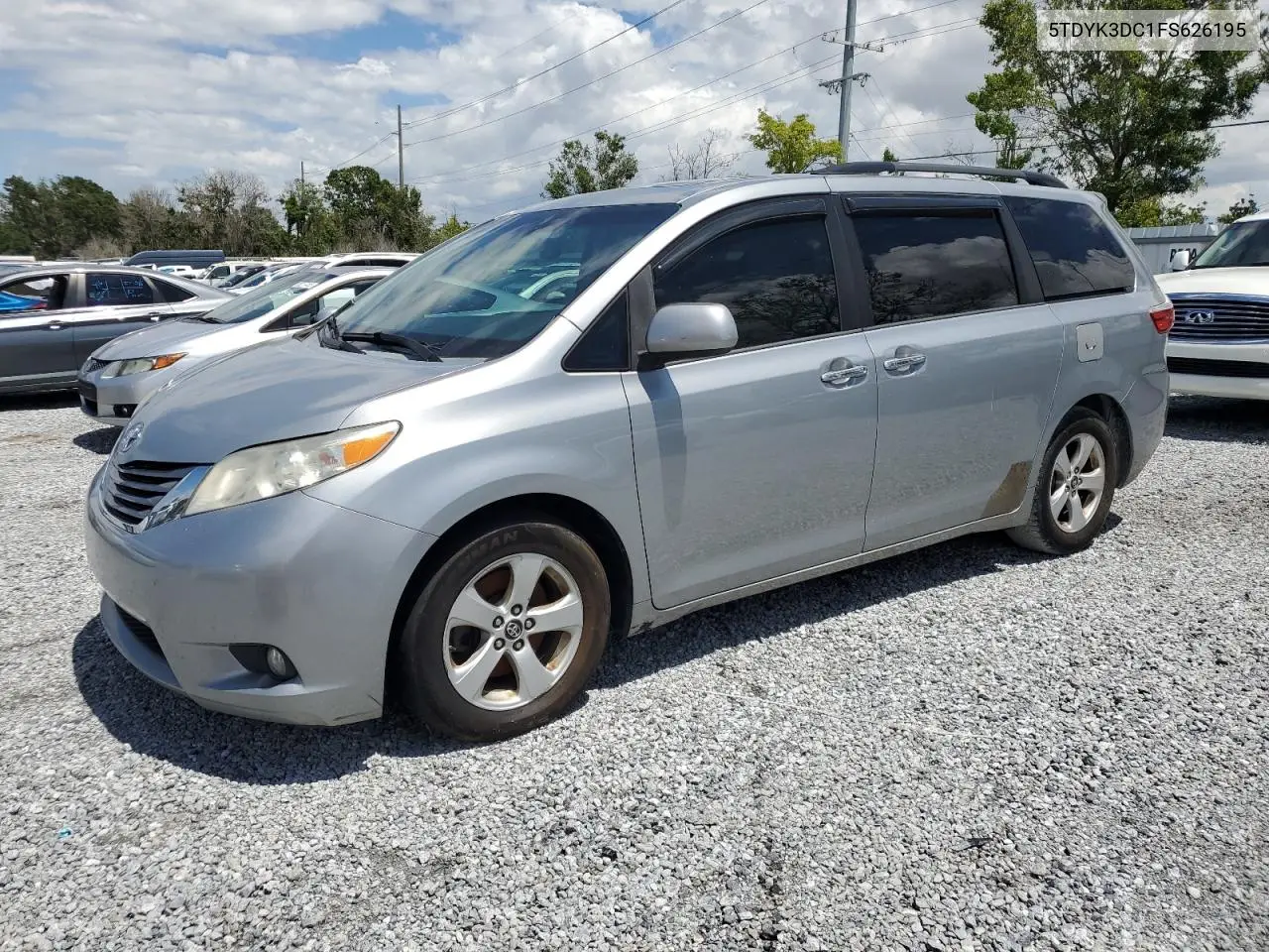 2015 Toyota Sienna Xle VIN: 5TDYK3DC1FS626195 Lot: 56937525