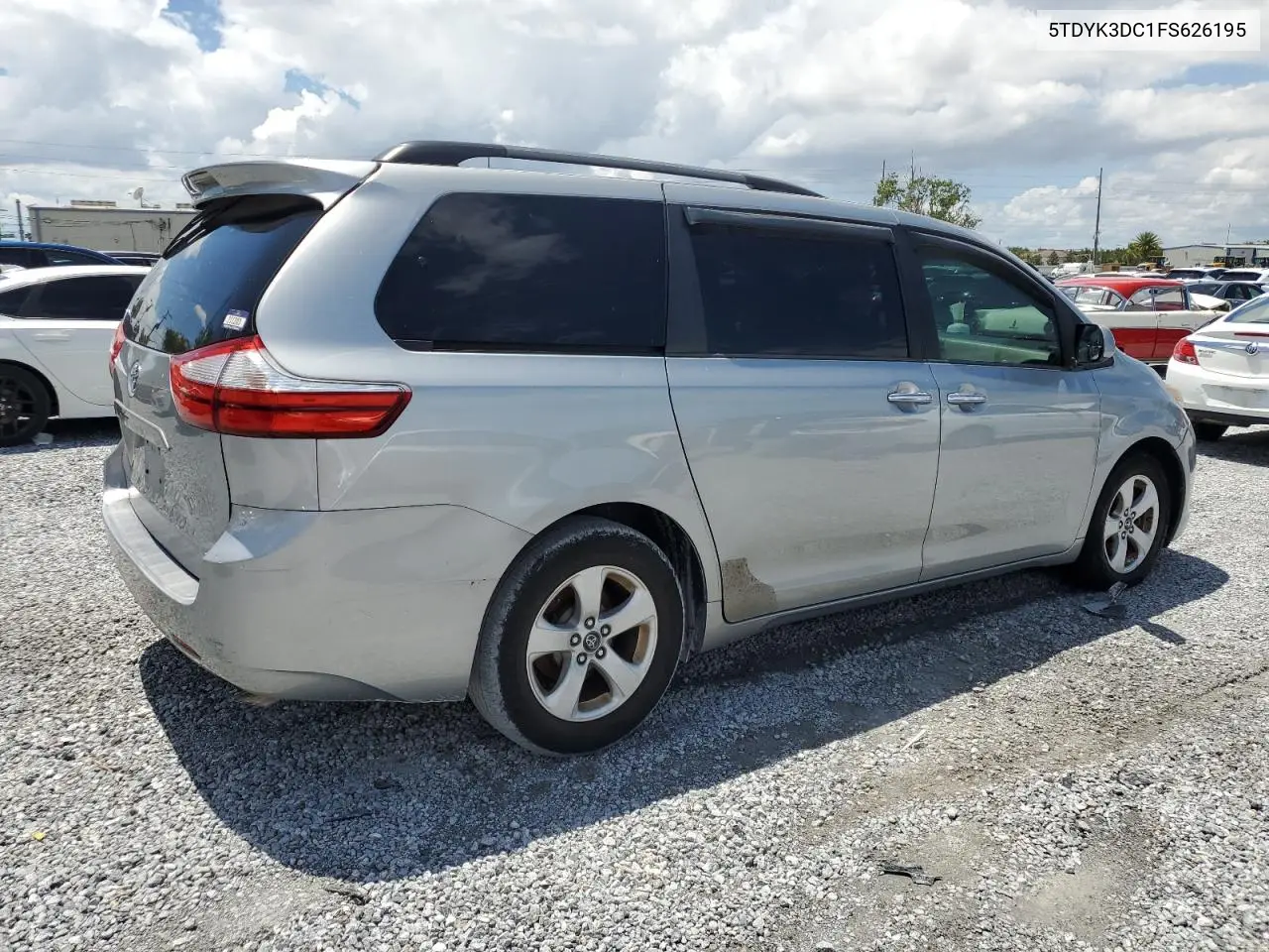 2015 Toyota Sienna Xle VIN: 5TDYK3DC1FS626195 Lot: 56937525