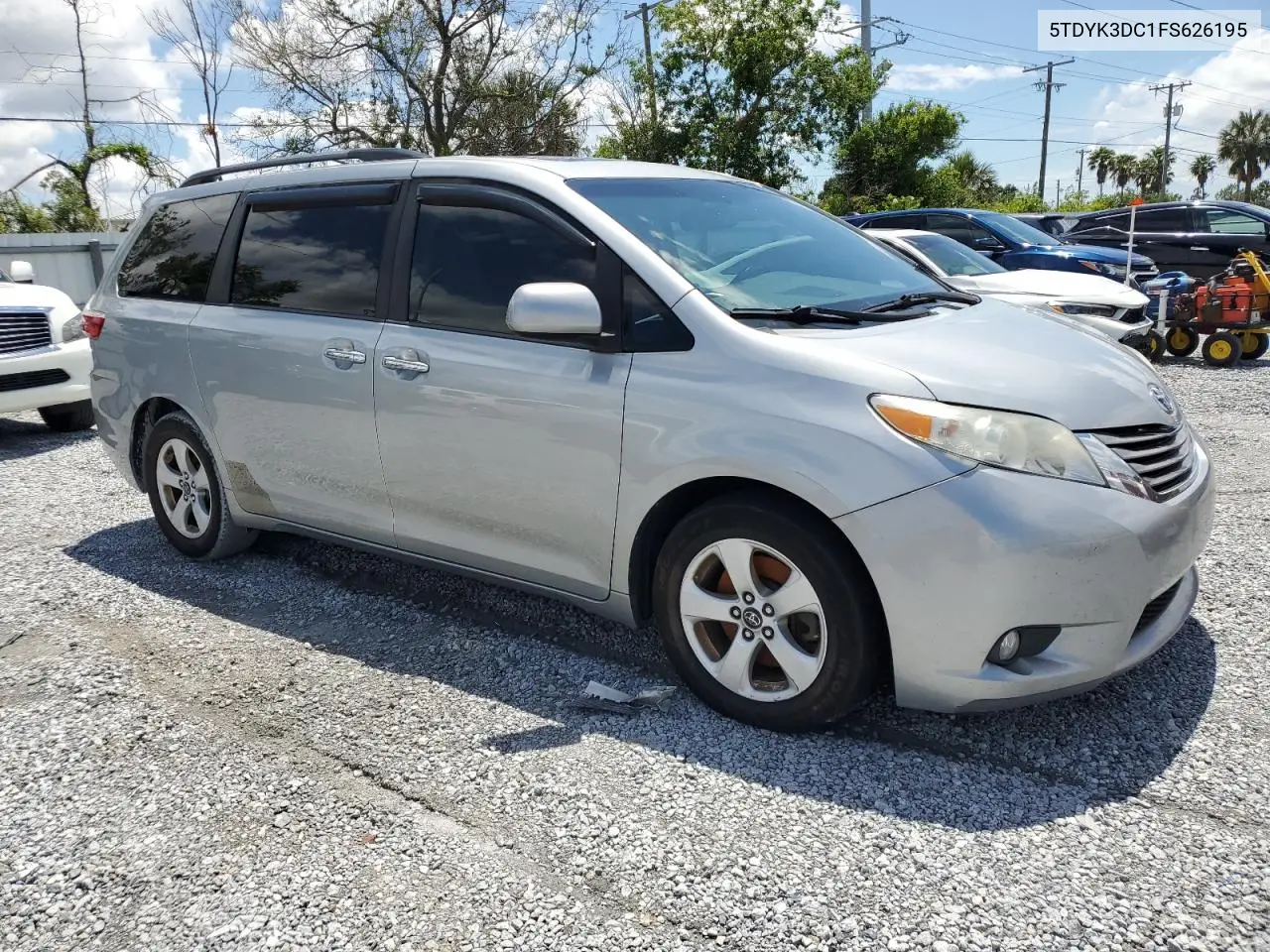 2015 Toyota Sienna Xle VIN: 5TDYK3DC1FS626195 Lot: 56937525