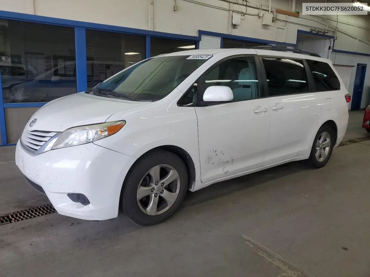 2015 Toyota Sienna Le VIN: 5TDKK3DC7FS620052 Lot: 56985425