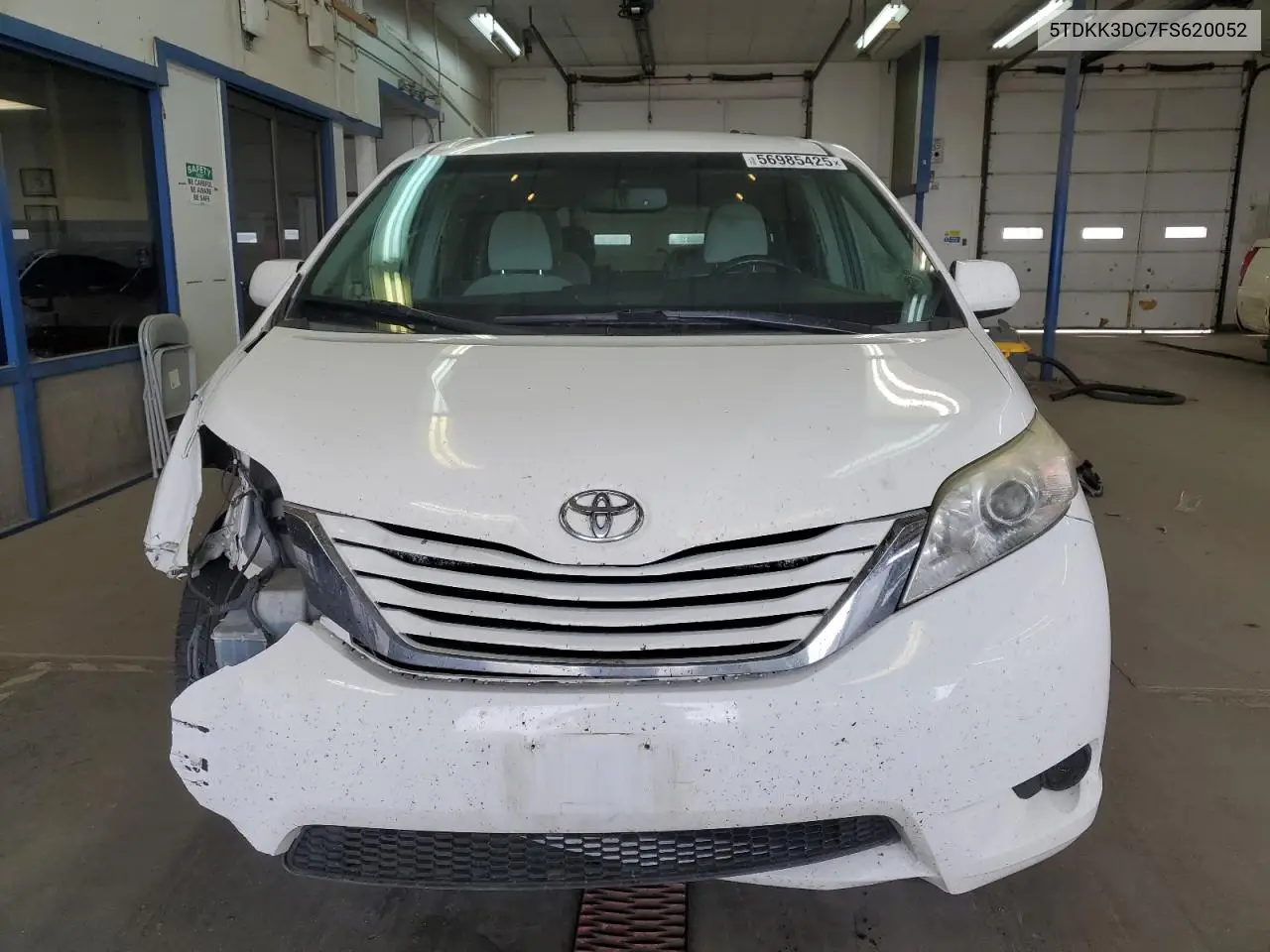 2015 Toyota Sienna Le VIN: 5TDKK3DC7FS620052 Lot: 56985425