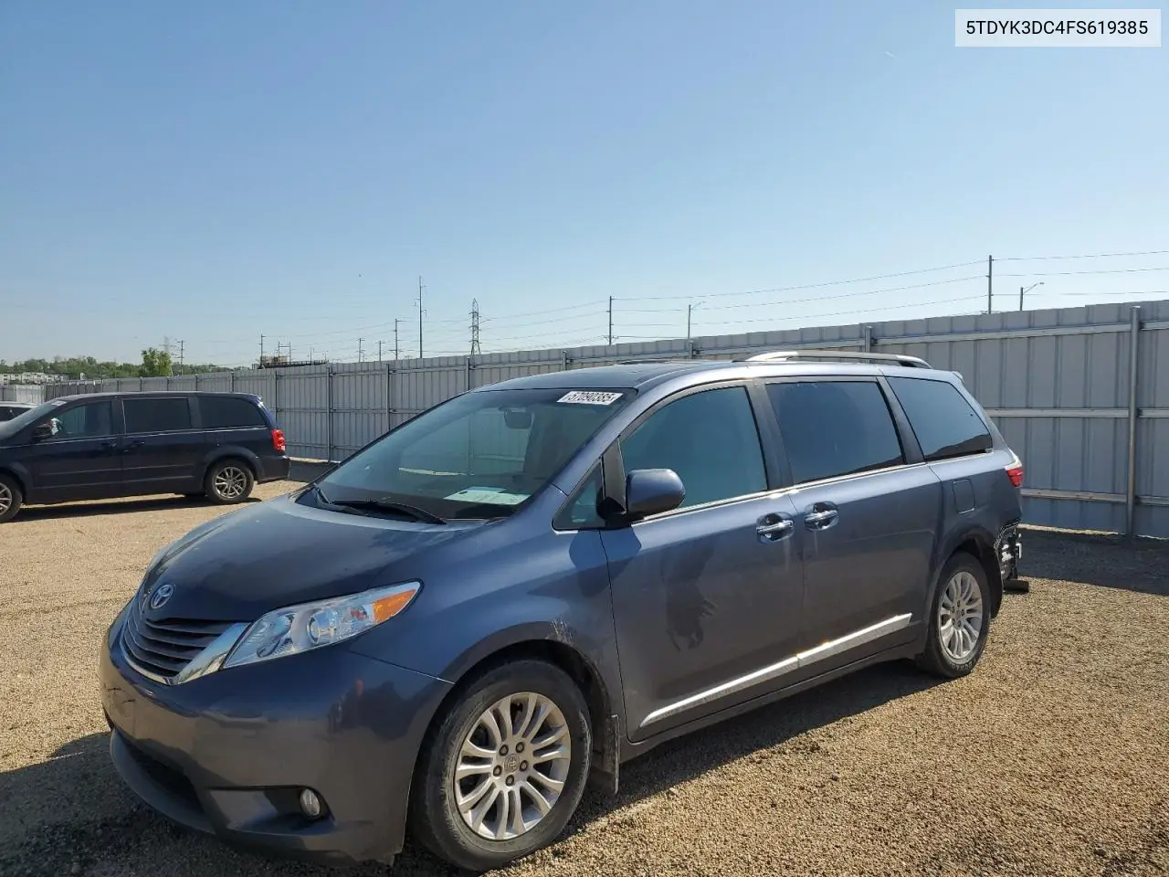 2015 Toyota Sienna Xle VIN: 5TDYK3DC4FS619385 Lot: 57090385