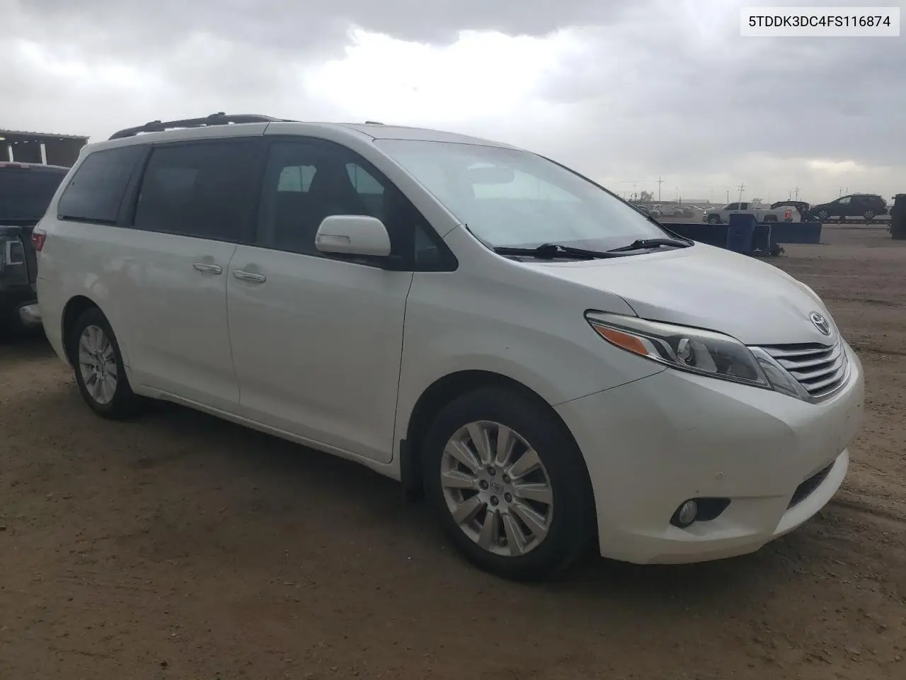 2015 Toyota Sienna Xle VIN: 5TDDK3DC4FS116874 Lot: 57240675