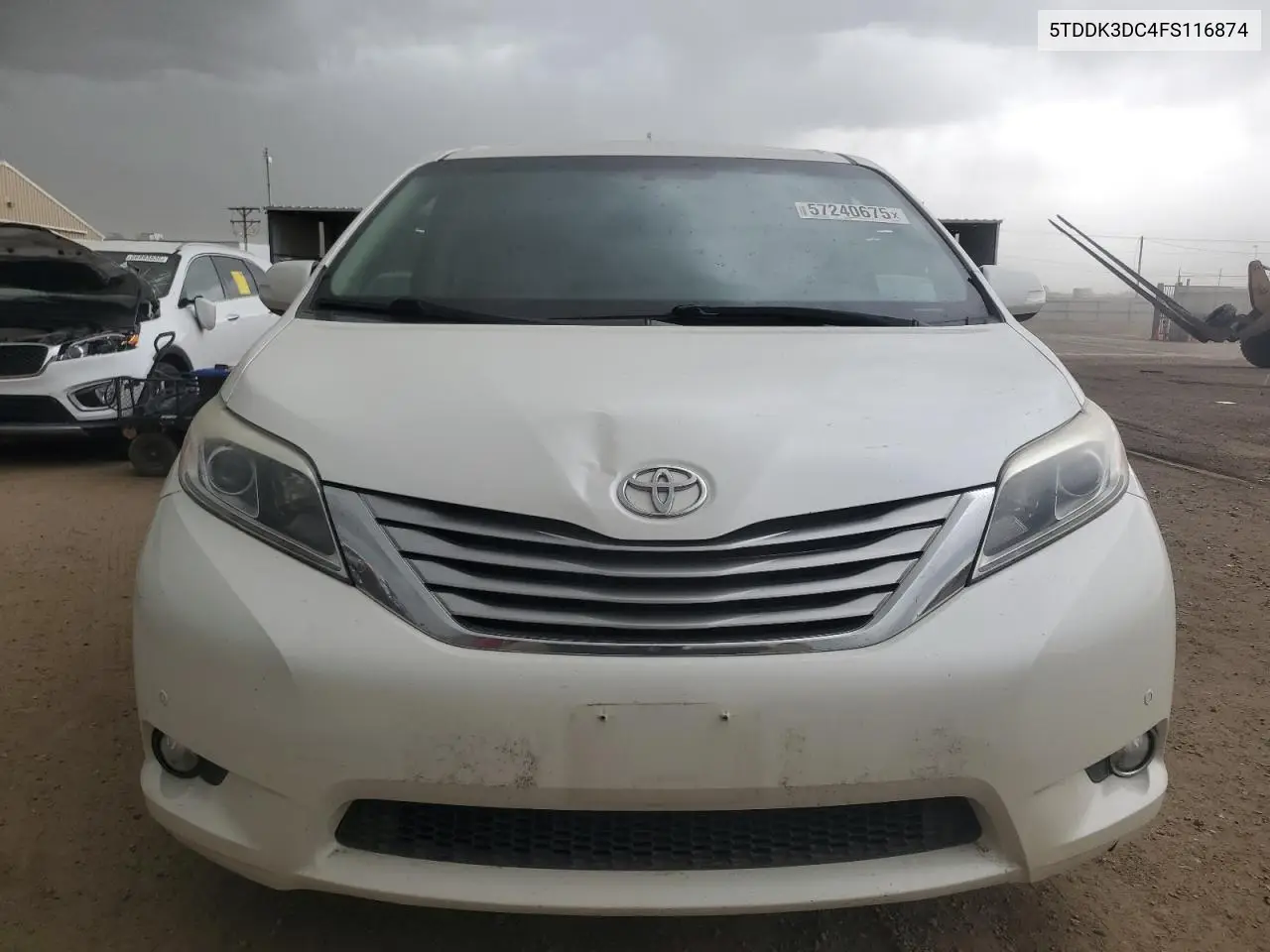 2015 Toyota Sienna Xle VIN: 5TDDK3DC4FS116874 Lot: 57240675