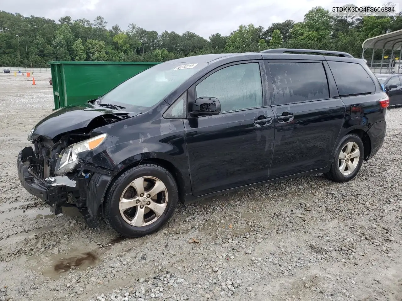 2015 Toyota Sienna Le VIN: 5TDKK3DC4FS606884 Lot: 59282015