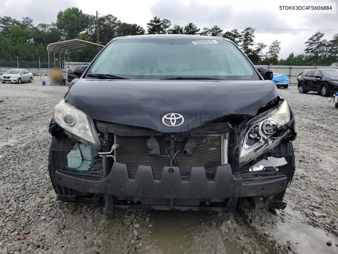 2015 Toyota Sienna Le VIN: 5TDKK3DC4FS606884 Lot: 59282015