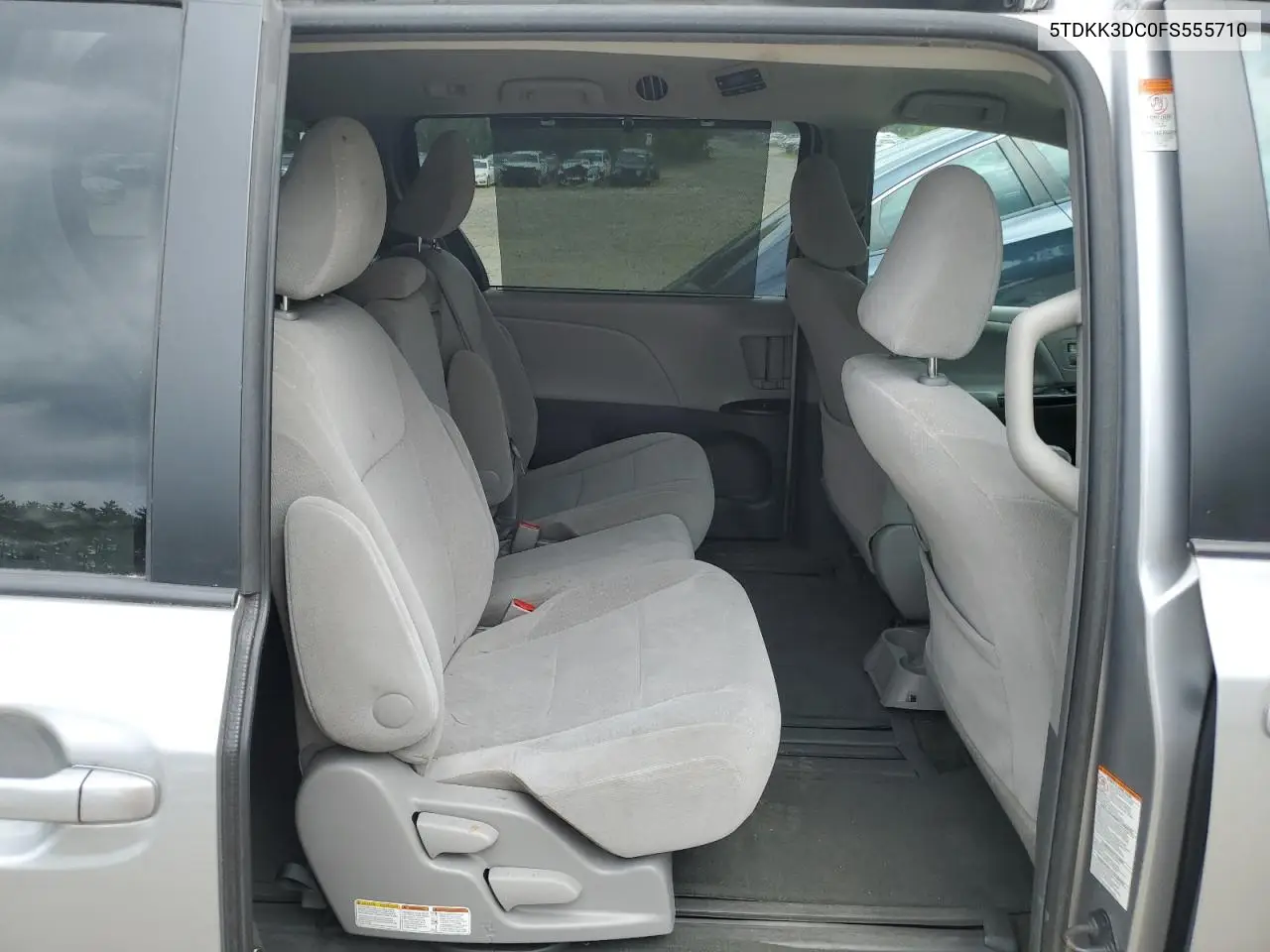 2015 Toyota Sienna Le VIN: 5TDKK3DC0FS555710 Lot: 61930765