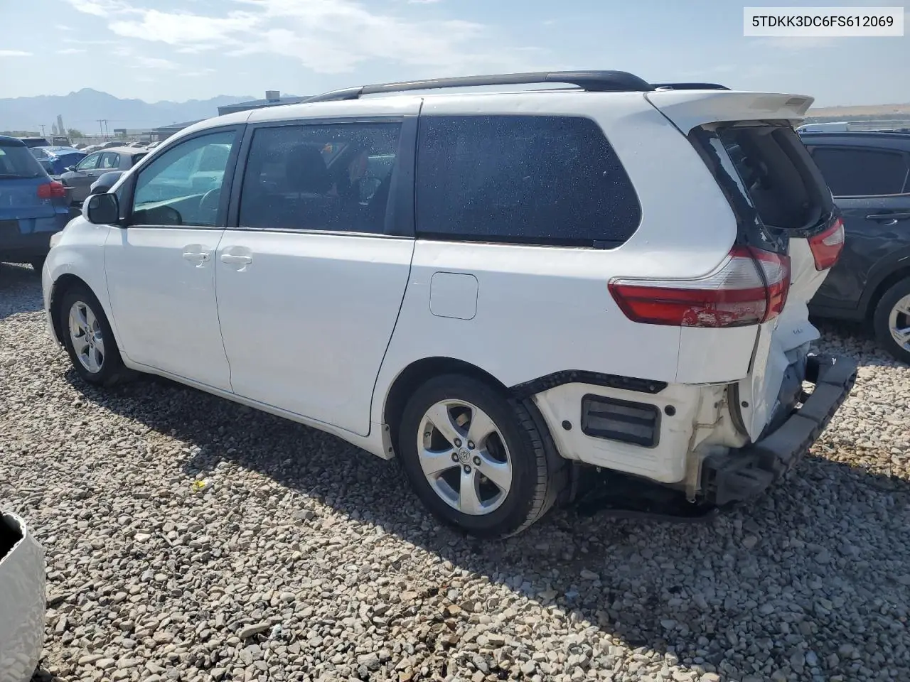 2015 Toyota Sienna Le VIN: 5TDKK3DC6FS612069 Lot: 62186665