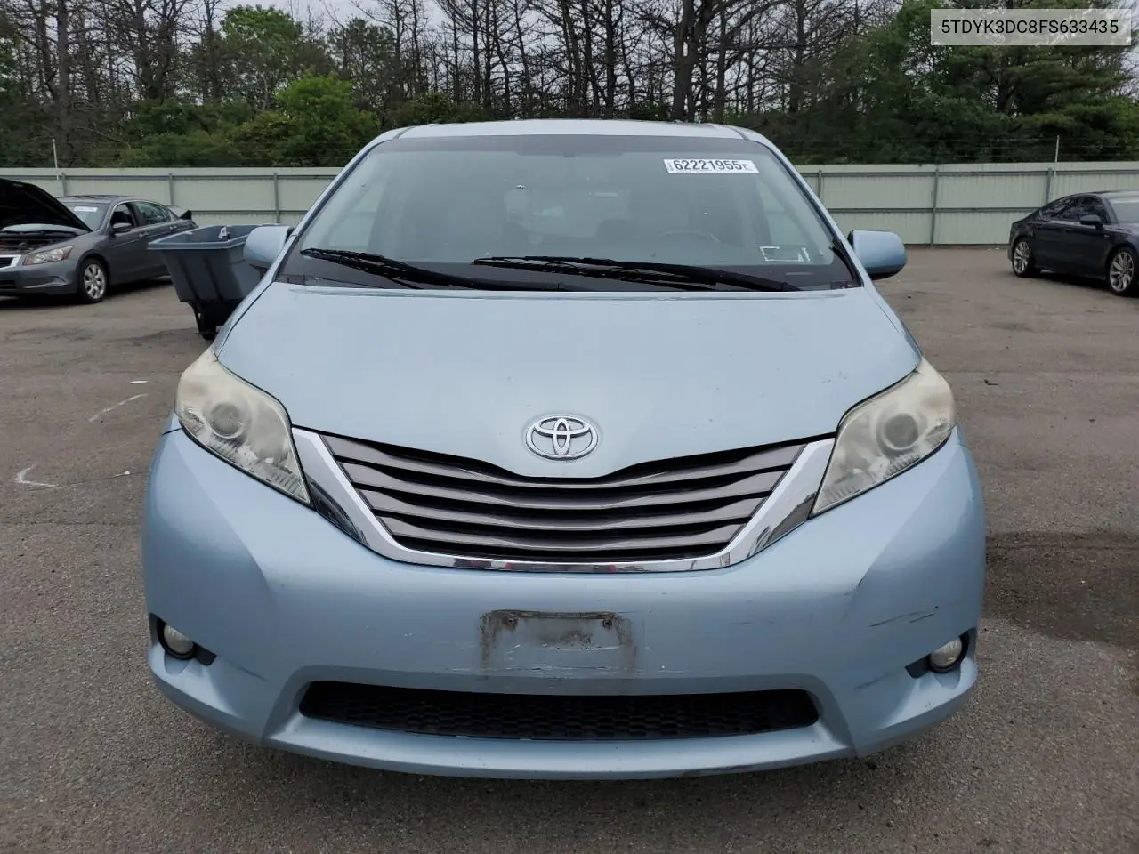 2015 Toyota Sienna Xle VIN: 5TDYK3DC8FS633435 Lot: 62221955