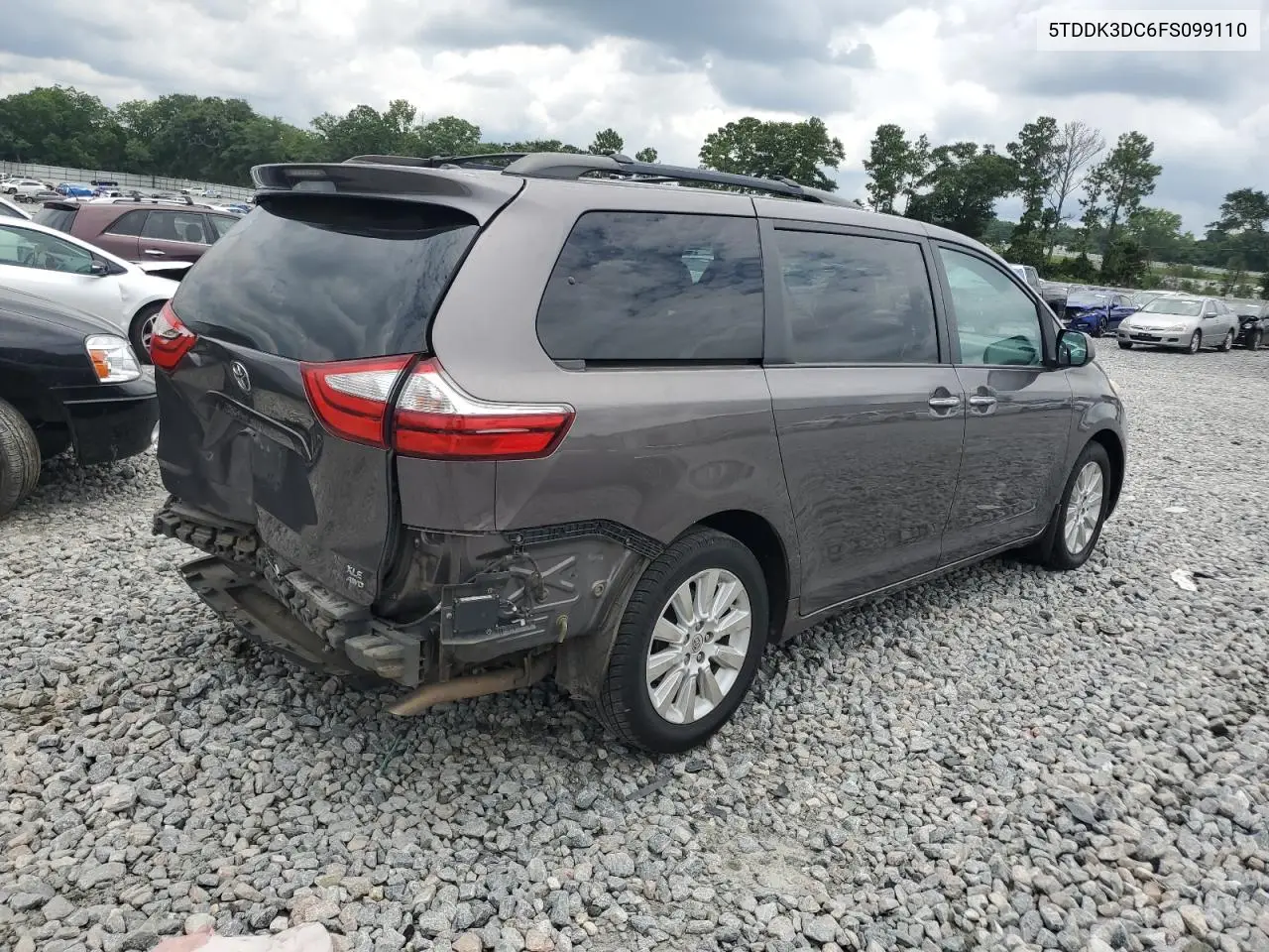 2015 Toyota Sienna Xle VIN: 5TDDK3DC6FS099110 Lot: 62455015