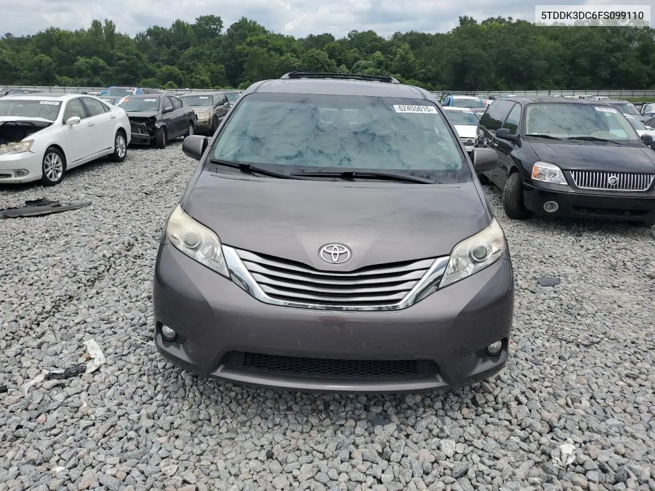 2015 Toyota Sienna Xle VIN: 5TDDK3DC6FS099110 Lot: 62455015