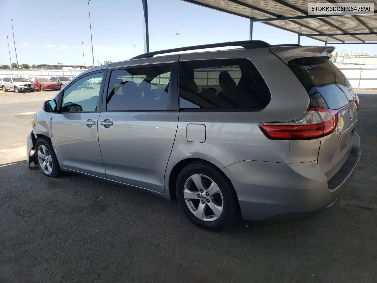 2015 Toyota Sienna Le VIN: 5TDKK3DC6FS647890 Lot: 63033435