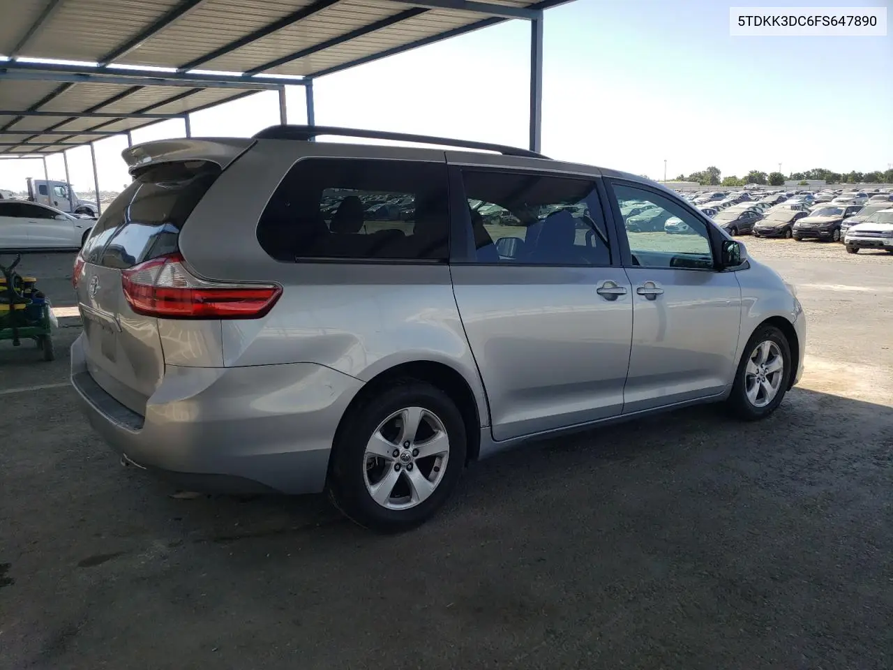 2015 Toyota Sienna Le VIN: 5TDKK3DC6FS647890 Lot: 63033435