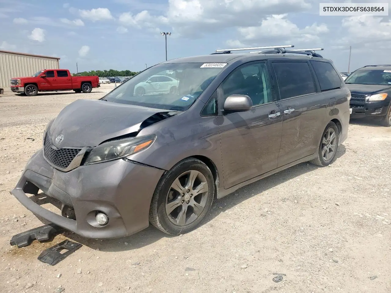 2015 Toyota Sienna Sport VIN: 5TDXK3DC6FS638564 Lot: 63034605