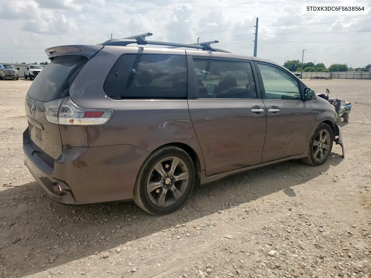 2015 Toyota Sienna Sport VIN: 5TDXK3DC6FS638564 Lot: 63034605