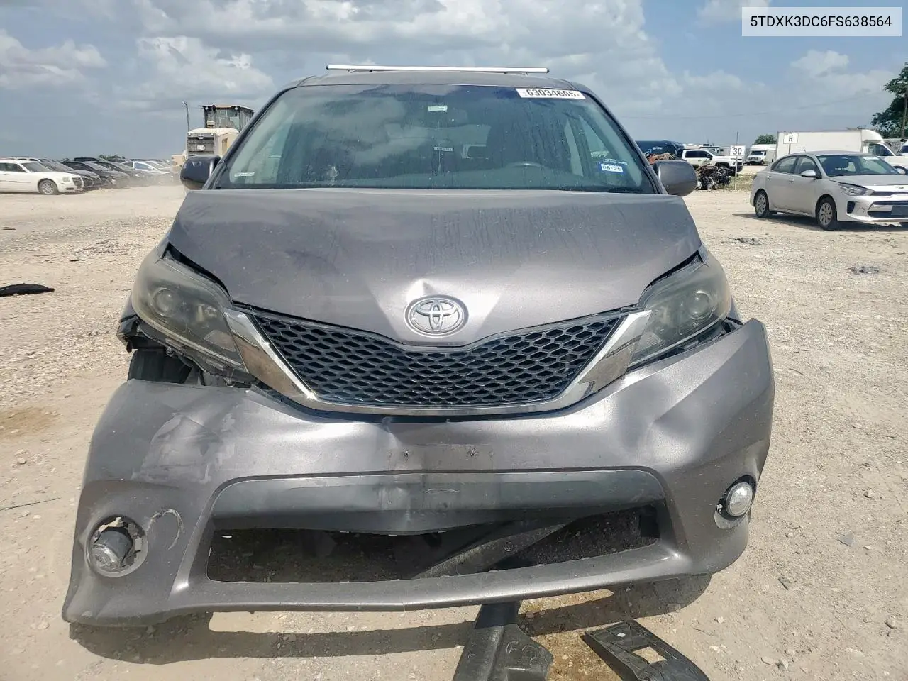 2015 Toyota Sienna Sport VIN: 5TDXK3DC6FS638564 Lot: 63034605