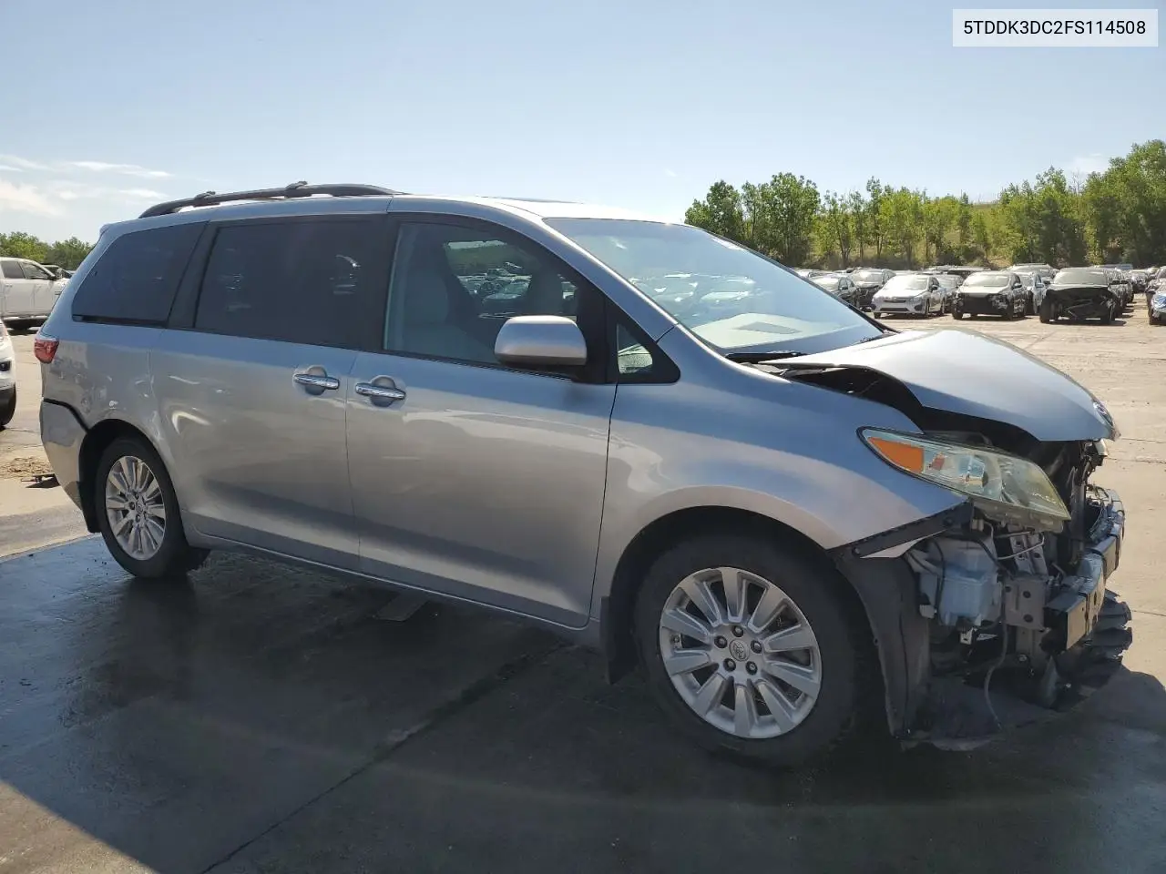 2015 Toyota Sienna Xle VIN: 5TDDK3DC2FS114508 Lot: 63118805