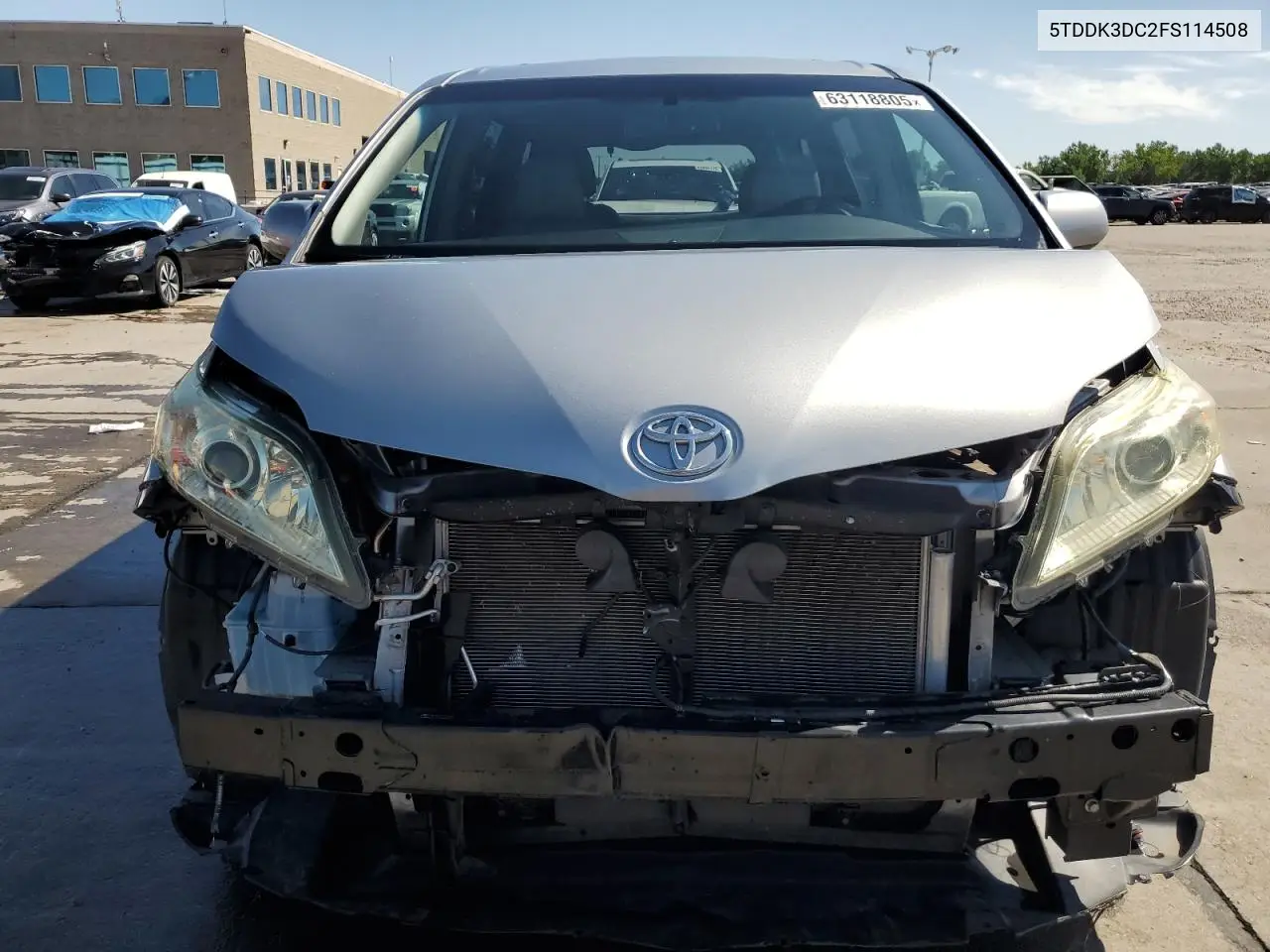 2015 Toyota Sienna Xle VIN: 5TDDK3DC2FS114508 Lot: 63118805