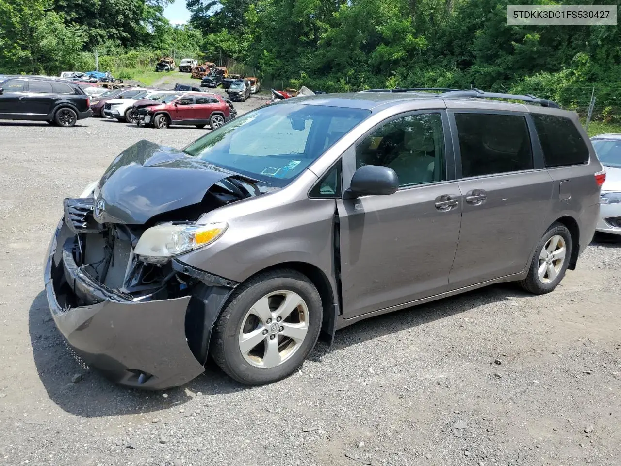 2015 Toyota Sienna Le VIN: 5TDKK3DC1FS530427 Lot: 63308515