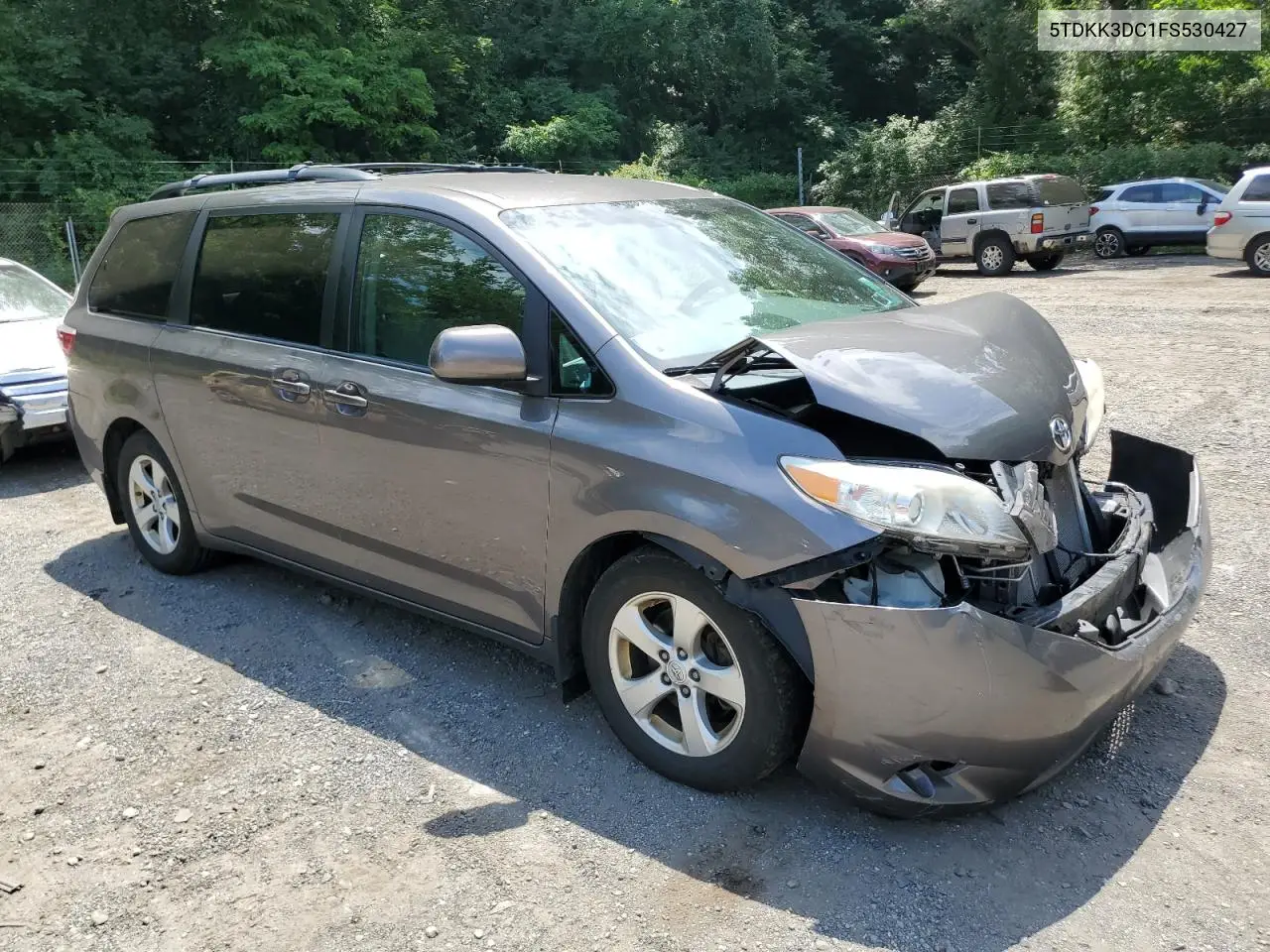 2015 Toyota Sienna Le VIN: 5TDKK3DC1FS530427 Lot: 63308515
