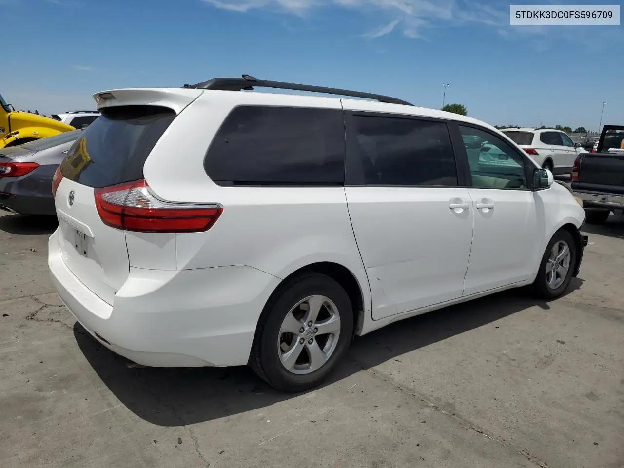 2015 Toyota Sienna Le VIN: 5TDKK3DC0FS596709 Lot: 63520915