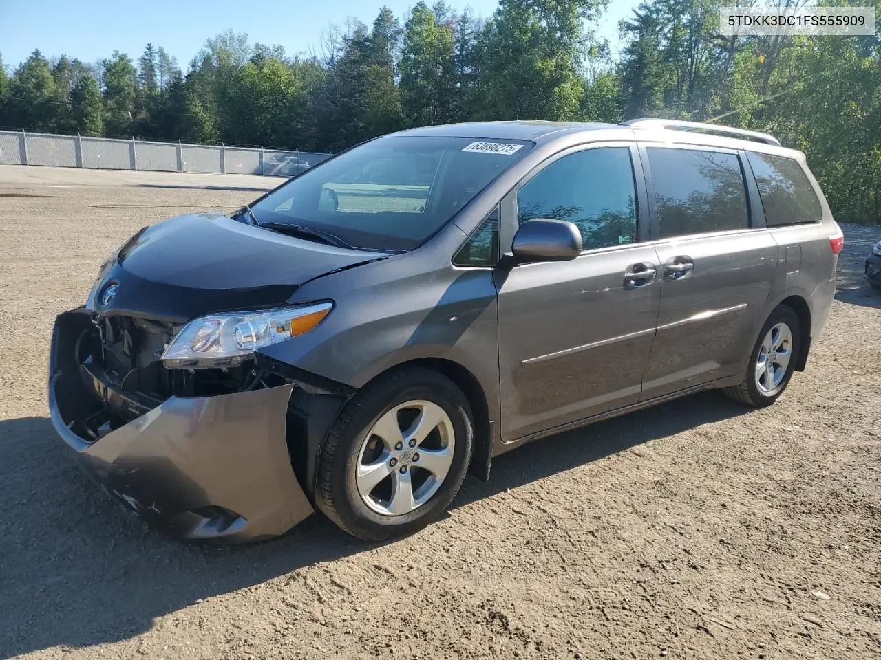 2015 Toyota Sienna Le VIN: 5TDKK3DC1FS555909 Lot: 63898275