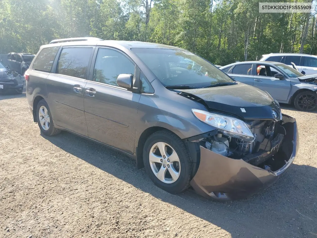 2015 Toyota Sienna Le VIN: 5TDKK3DC1FS555909 Lot: 63898275