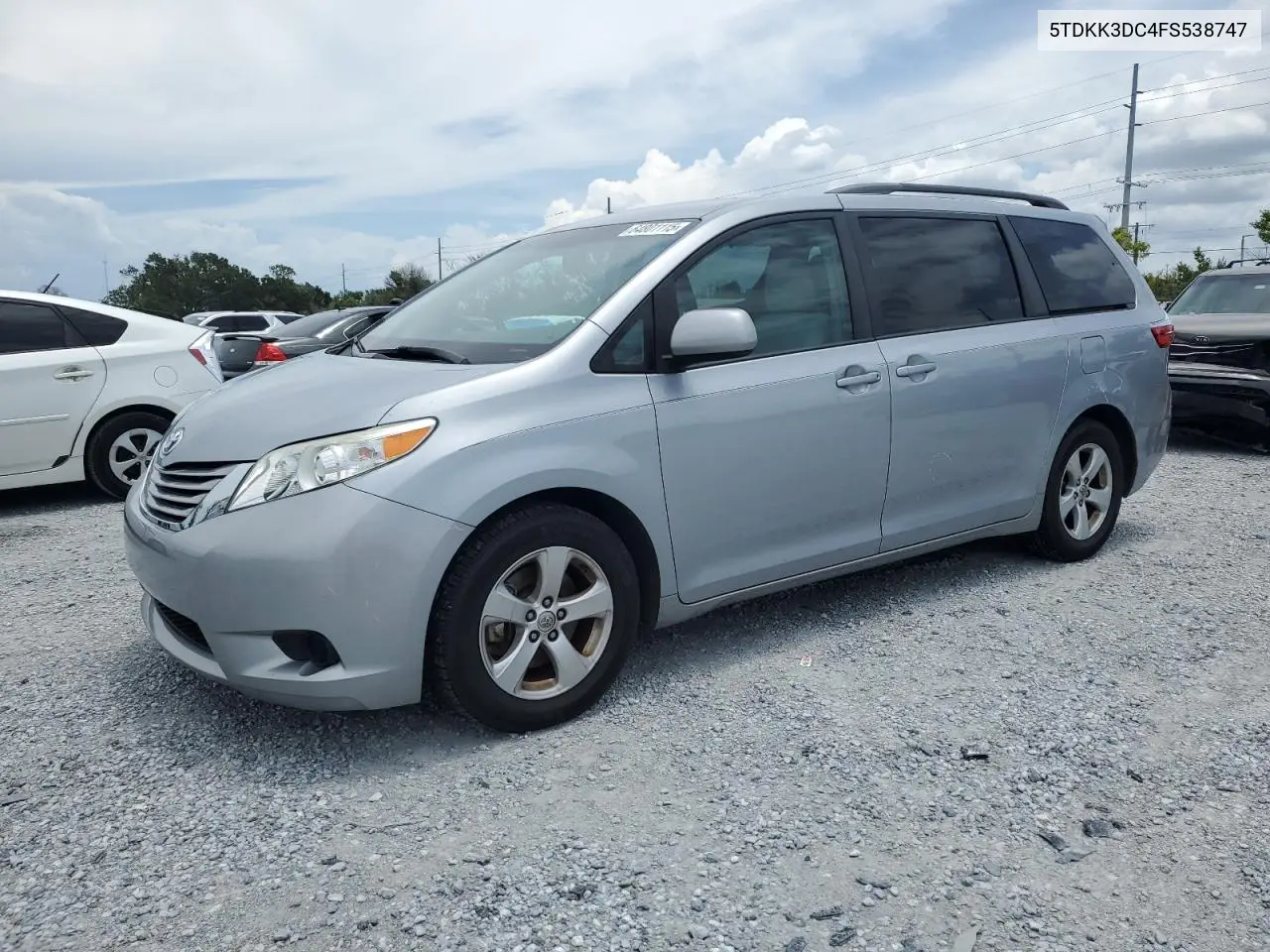 2015 Toyota Sienna Le VIN: 5TDKK3DC4FS538747 Lot: 64801115