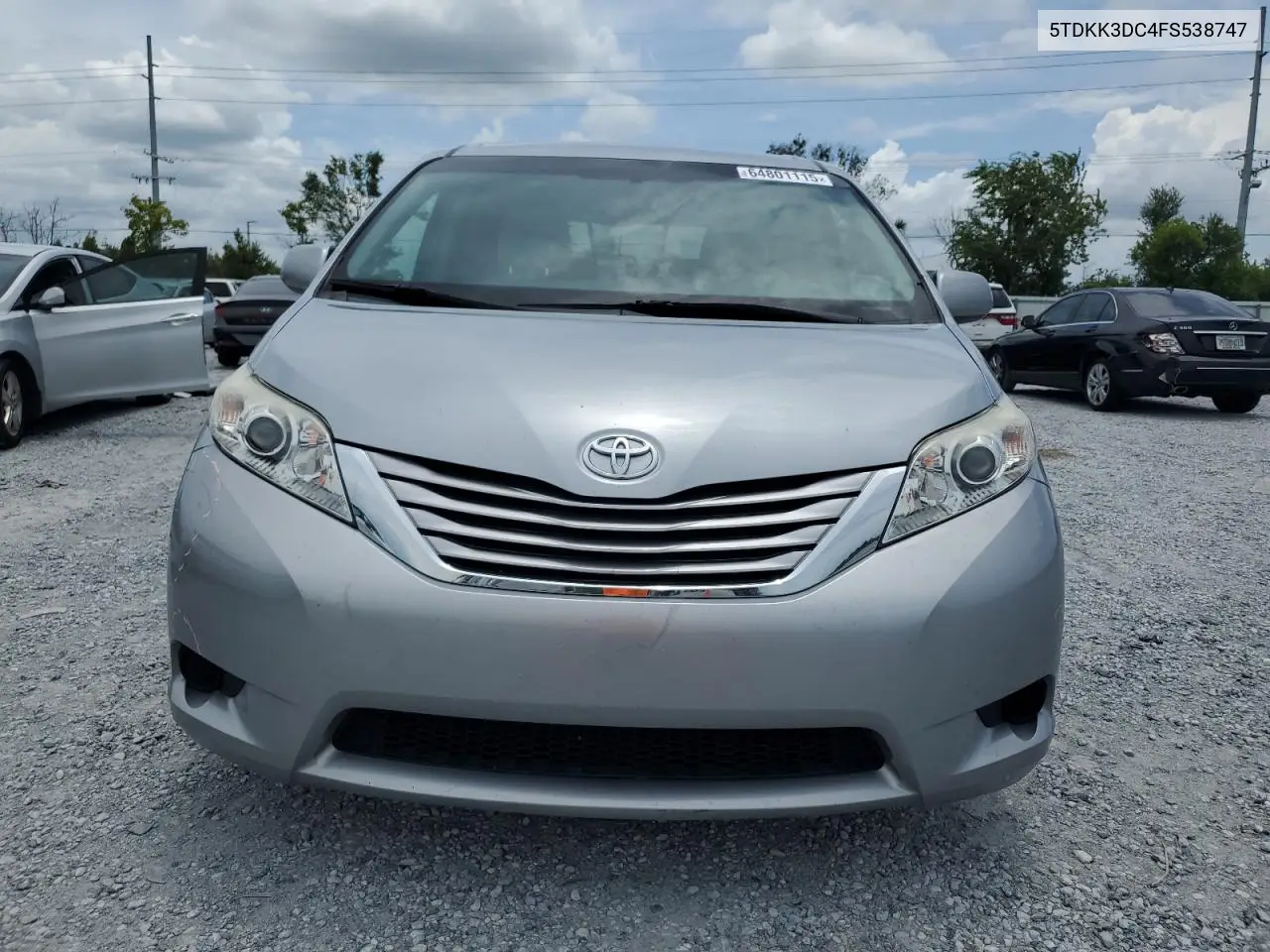 2015 Toyota Sienna Le VIN: 5TDKK3DC4FS538747 Lot: 64801115
