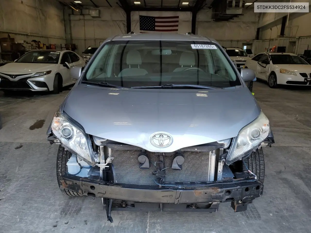 2015 Toyota Sienna Le VIN: 5TDKK3DC2FS534924 Lot: 65187265