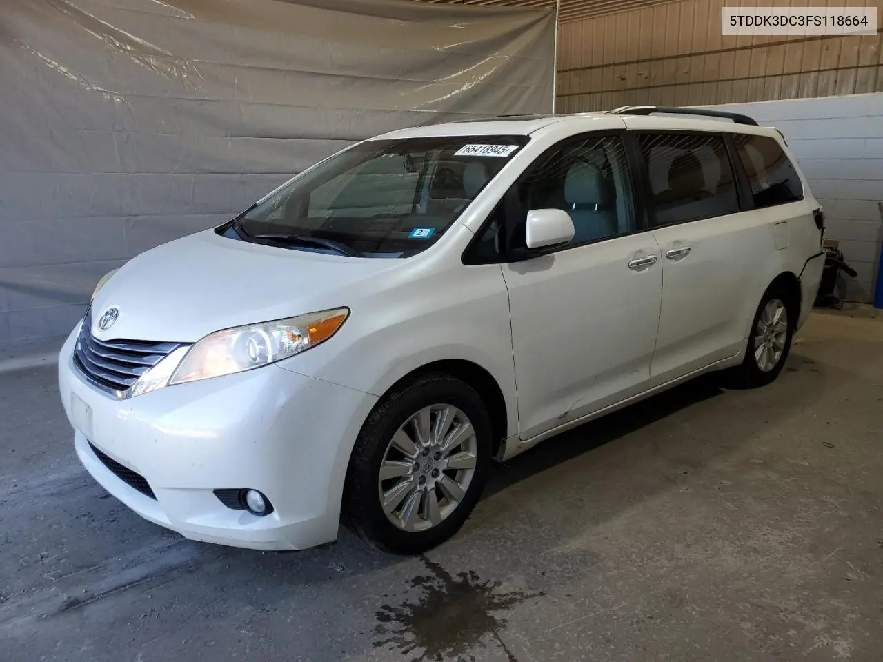 2015 Toyota Sienna Xle VIN: 5TDDK3DC3FS118664 Lot: 65418945