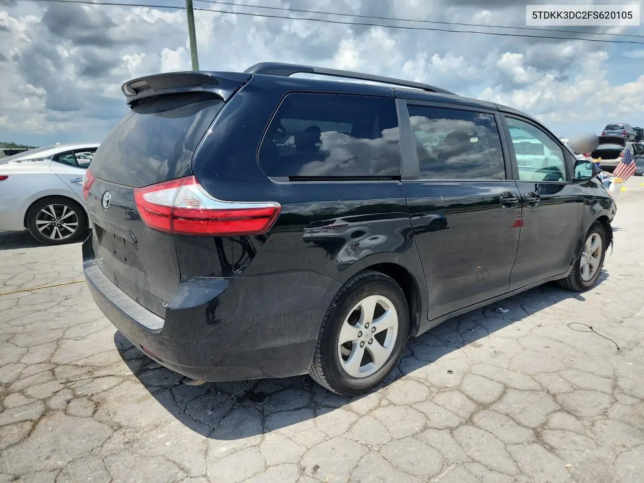 2015 Toyota Sienna Le VIN: 5TDKK3DC2FS620105 Lot: 65644075