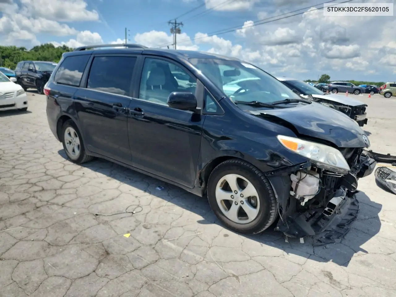 2015 Toyota Sienna Le VIN: 5TDKK3DC2FS620105 Lot: 65644075