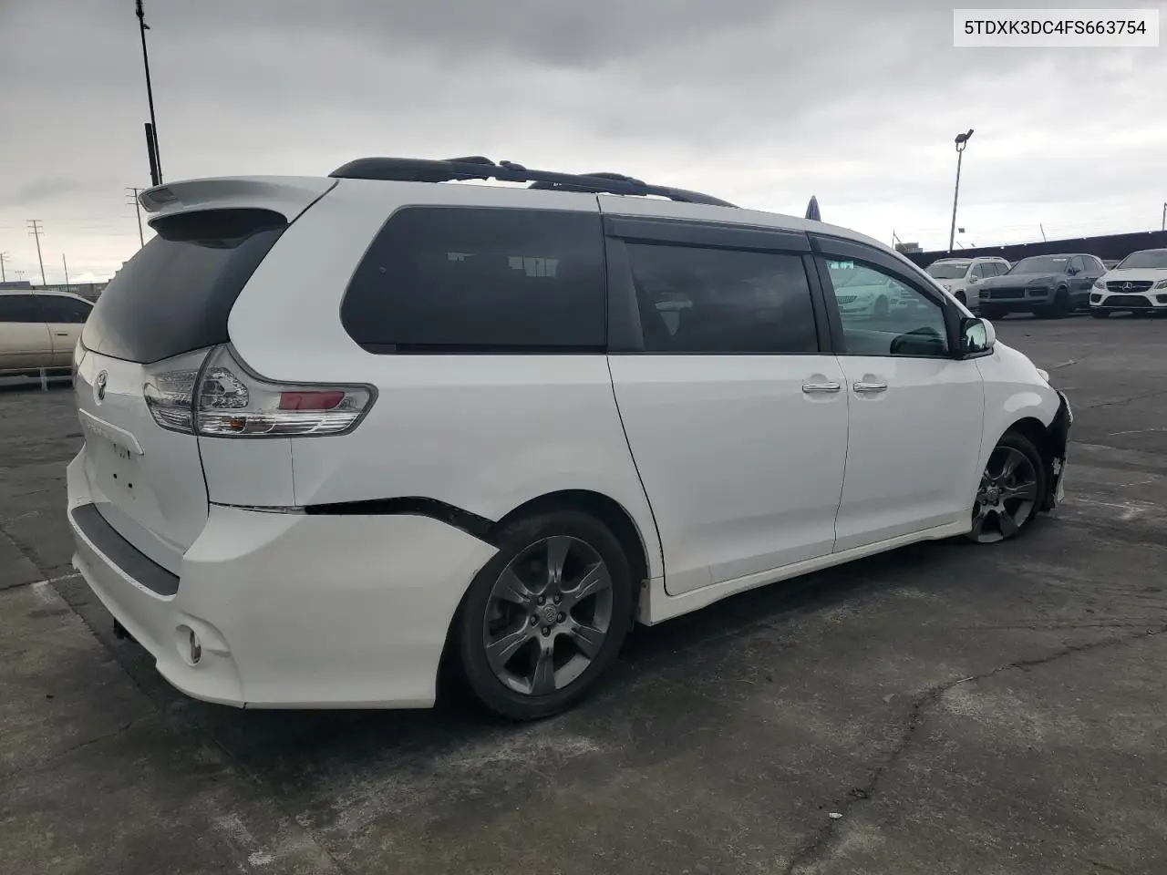 2015 Toyota Sienna Sport VIN: 5TDXK3DC4FS663754 Lot: 65745835