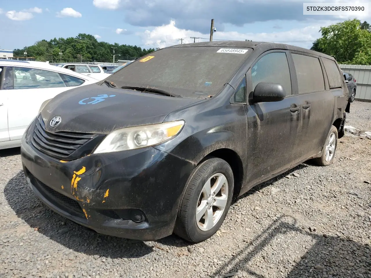 2015 Toyota Sienna VIN: 5TDZK3DC8FS570390 Lot: 65848945