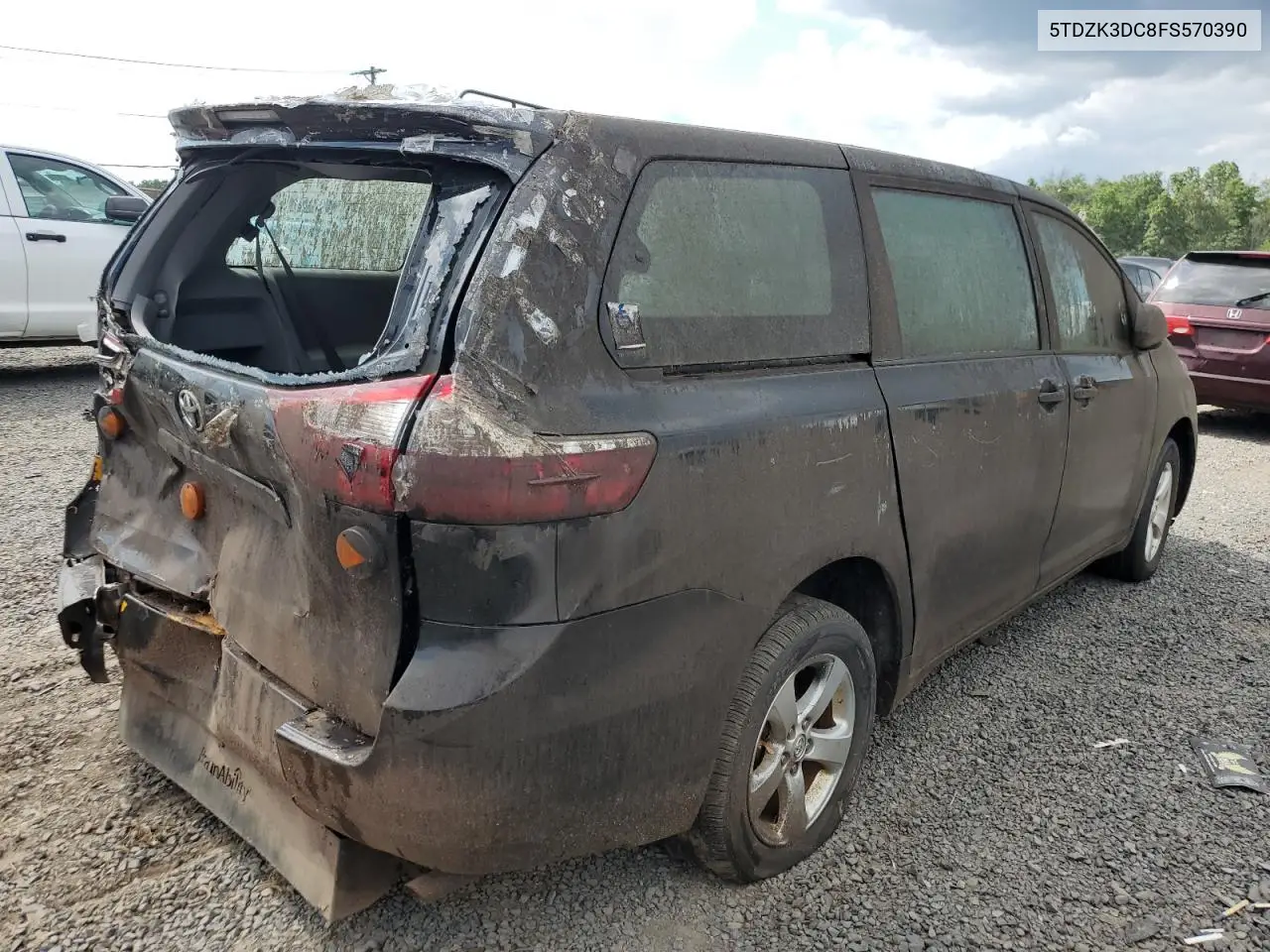 2015 Toyota Sienna VIN: 5TDZK3DC8FS570390 Lot: 65848945