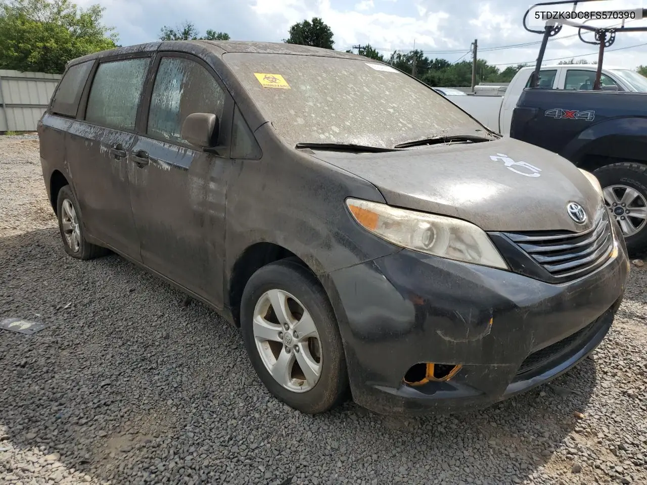 2015 Toyota Sienna VIN: 5TDZK3DC8FS570390 Lot: 65848945