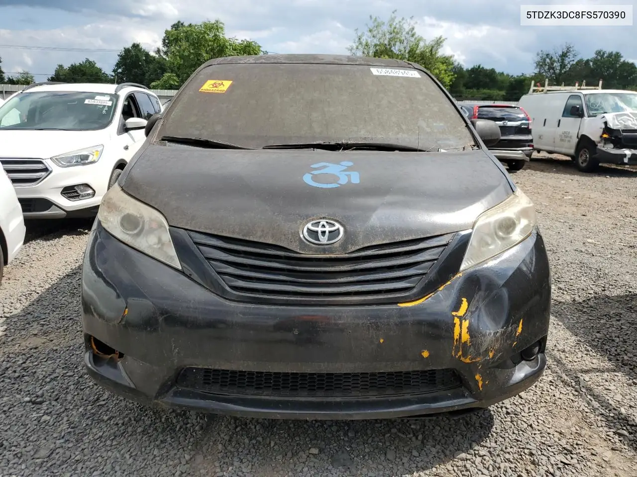 2015 Toyota Sienna VIN: 5TDZK3DC8FS570390 Lot: 65848945